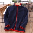 thumbnail image 2 of Teen Boys Girls Long Sleeve Zipper Sweatshirt Winter Solid Fleece Jacket Thicken Warm Outwear 4t 12t Sport Coat, 2 of 4