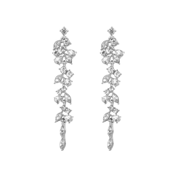 Grofry Long Tassel Earrings Zircon Hoop Earrings Rhinestone Earrings Chic Elegant Stud Earrings Jewelry for Women