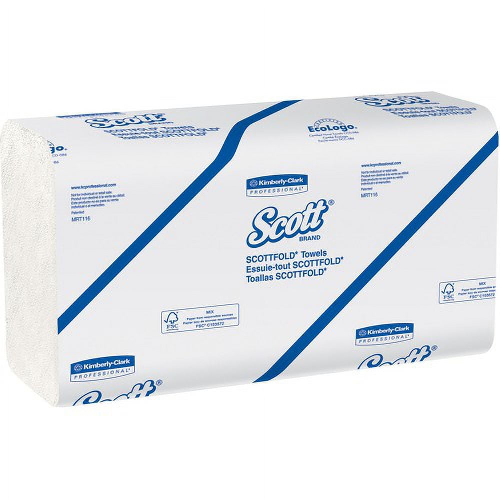 ScottFold Scott Paper Towels 9.40"x12.40" - White Paper 175/Pack - 4375/Carton