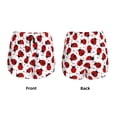 thumbnail image 3 of Gukieu Ladybug And Heart Print Women's Sports Shorts with Drawstring Elastic Waistband for Running, Yoga, Fitness-Small, 3 of 7