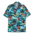 thumbnail image 3 of Camisa hawaiana con estampado 3D de mono y hojas florales para hombre, blusa gráfica de orangután, camisas hawaianas de manga corta para vacaciones de verano para la calle y la playa, 3 of 5