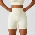 thumbnail image 3 of Gibobby Pantalones De Casuales Para Mujer Pantalones cortos de yoga de fitness para mujer Pantalones cortos de equitación de de cintura alta Pantalones cortos de levantamiento(Beige, M), 3 of 5