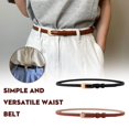 thumbnail image 4 of Jupe Ceinturée en PU Extensible et Ajustable pour Femmes, Passe-Partout, Taille Étroite, 4 of 8