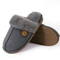 thumbnail image 6 of Comwarm Fuzzy Slippers for Women Memory Foam Winter Warm House Shoes Indoor Outdoor, Grey, Size 6-6.5, 6 of 7