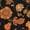 Black/Orange, variant on SAFAVIEH Chelsea Desi Floral Wool Area Rug, Black/Orange, 1'8" x 2'6"
