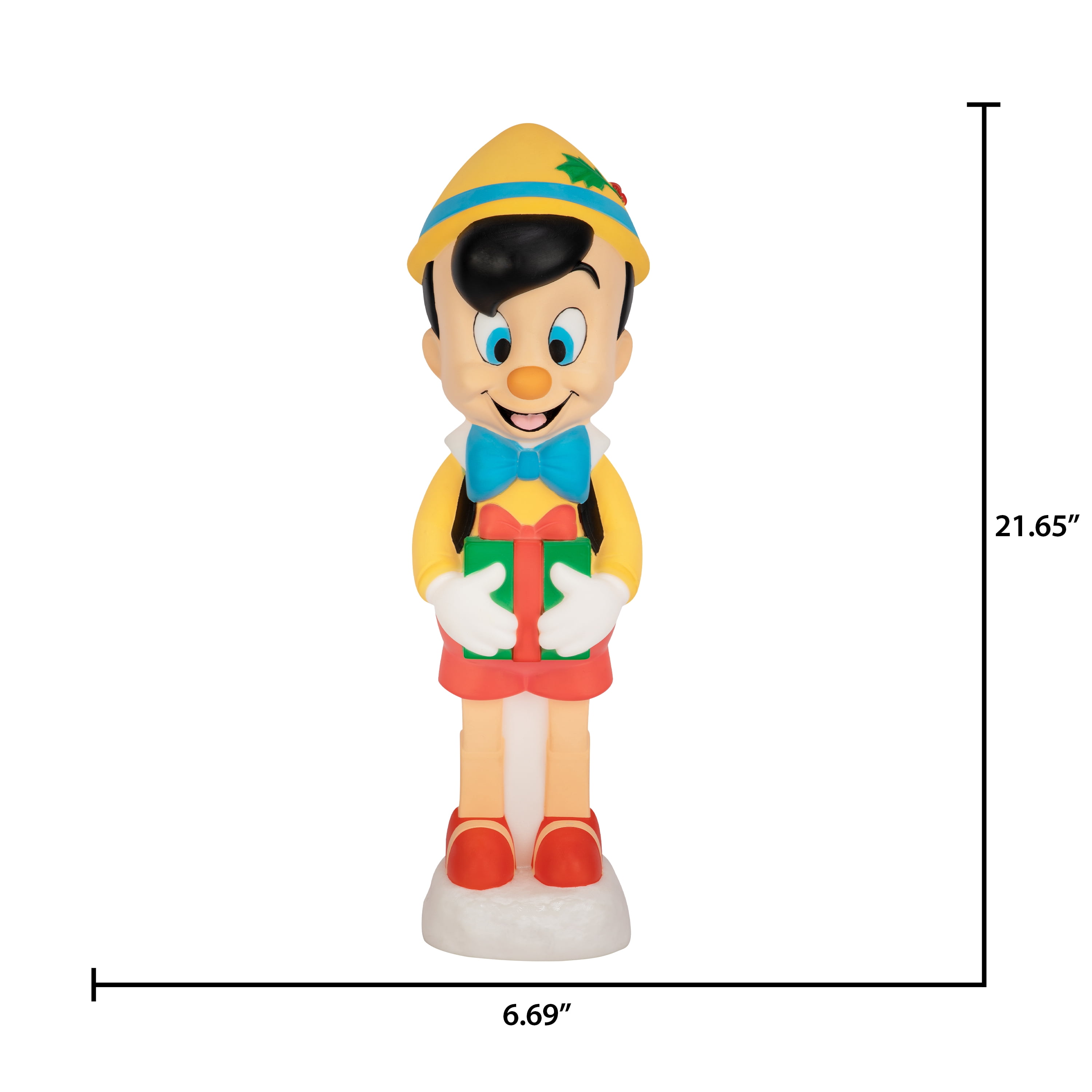 Christmas Lighted Blow Mold Outdoor Decor Pinocchio Disney 22 in