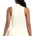 thumbnail image 6 of Mittory Women’s Sleeveless Crop Tops Workout Built in Bra V Neck Crop Tank Tops Athletic Golf Tennis Collar Shirts, 6 of 6