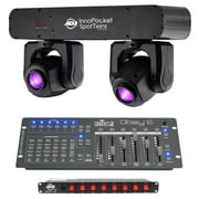 American DJ ADJ Inno Pocket Spot Twins Moving Head Lights+Controller+Power Strip