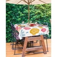 thumbnail image 3 of Fsddascl Colorful Coastal Shells Outdoor Tablecloth - 60x120 Inch Rectangle Dining Table Cover, Watercolor Summer Ocean Life Waterproof Outdoor Table Cloth with Umbrella Hole & Zipper for Patio, 3 of 7