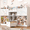 White, variant on VortinT Kids Toy Organization Cubby Bookcase with 2 Magnetic Drawing Boards,4-IN-1 Toddler Stuffed Animal Organizer Bookshelf with 1 Removable Drawer,Blue