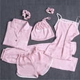 thumbnail image 3 of HomeGardon Womens Pajamas Sets Summer Savings Clearance!Pajamas for Women,Women's Homewear Pajamas Sets Faux Silk Pyjama Nightwear Sleepwear PC Sets,M-XL, 3 of 3