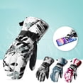 thumbnail image 5 of Waterproof Ski Gloves Winter Warm Snow Gloves High Breathable Polyester Gloves for Skiing Snowboarding Outdoor Sports, 5 of 21