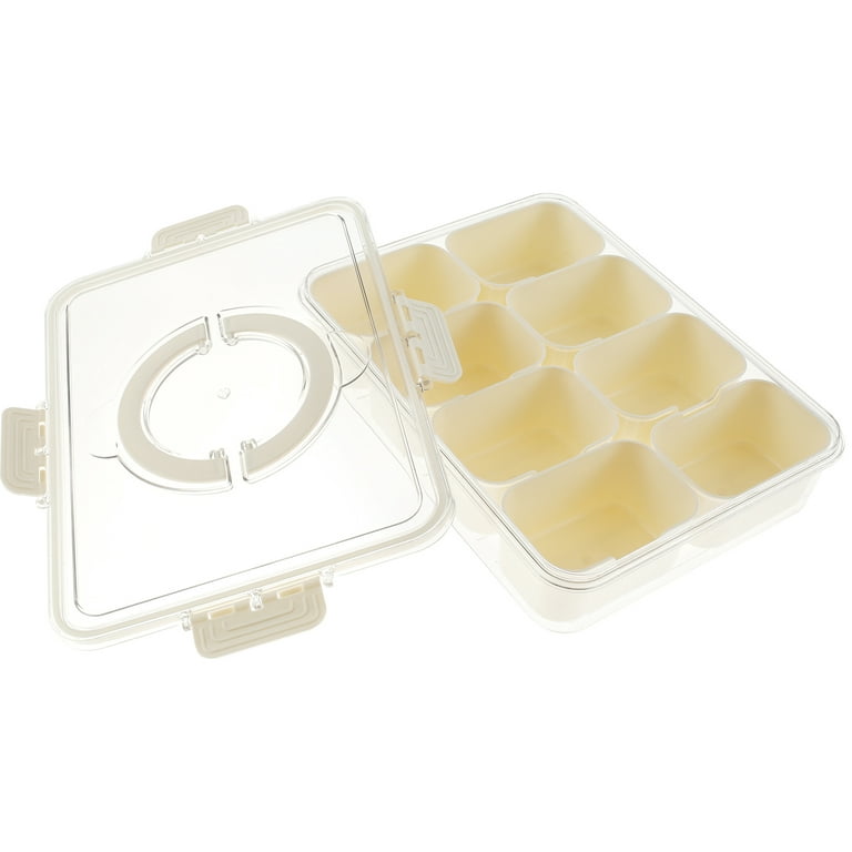 Divided Serving Tray With Lid And Handle - Snackle Box Charcuterie