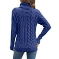 thumbnail image 3 of Sweaters for Women Fall Outfits for Women High Neck Knit Pullover Sweater Soft Warm Winter Turtleneck Top Casual Loose Fit Comfortable Long Sleeve Sweater, 3 of 8