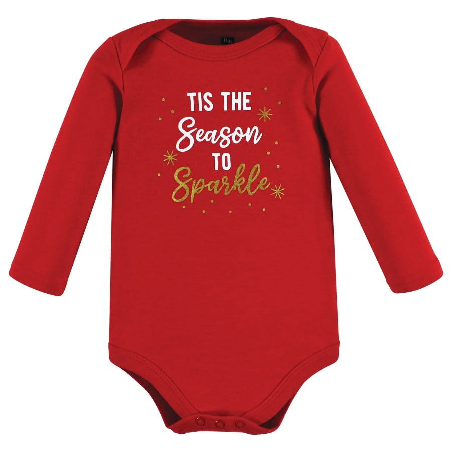 Hudson Baby Cotton Long-Sleeve Bodysuits, 3-Pack, Newborn- 24 Months