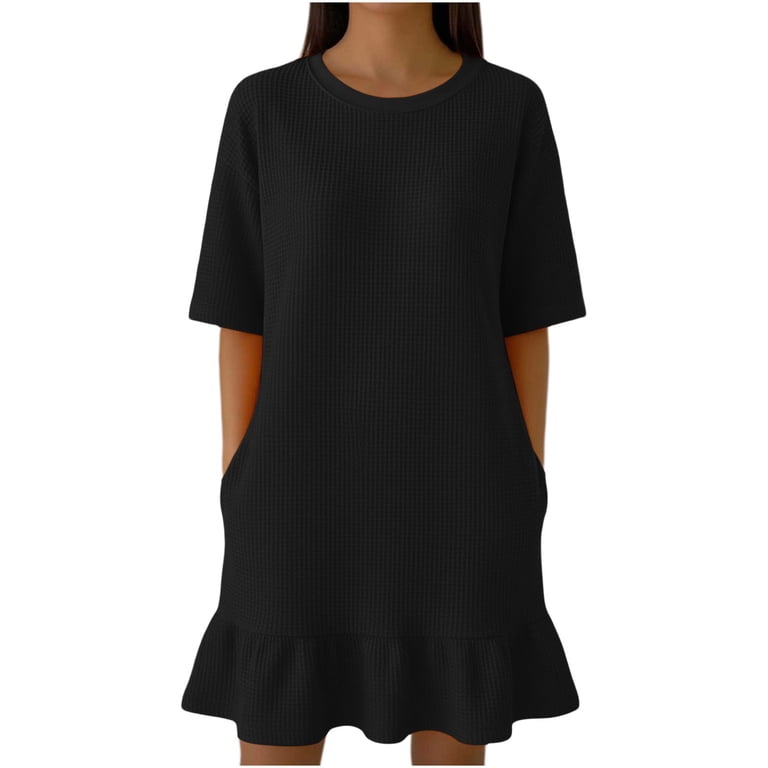 womens knit t shirt dress Johnnie-O Women's Joelle Drawstring Knit Golf Dress, Medium, Breeze Blue