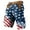 Blue, variant on WTOBBY Men's Independence Day Themed Work Shorts, Multi-Pocket Utility Style, Printed Design for Festive Occasions, Comfortable Fit,Blue L
