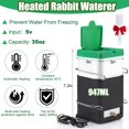 thumbnail image 4 of 32 oz Heated Rabbit Water Bottle - No Drip Bunny Water Feeder Dispenser - Constant Temperature - Prevent Water Freeze - Ideal for Hamster, Gerbil, Guinea Pigs, Mouse, Rats - Small Animal Pet Cage, 4 of 4