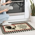 thumbnail image 3 of Rooster Kitchen Rug Sets 2 Piece Farmhouse Kitchen Mats for Floor Non Slip Washable Thin Kitchen Area Rug Floor Mat Waterproof Hallway Laundry Room Runner Rug 17x29 and 17x47 Inch, 3 of 6