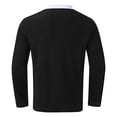 thumbnail image 3 of Aayomet Polo Shirts for Men Splice Zipper Turn-Down Collar Tops Blouse Long Sleeve Polos Shirt Patchwork Outwear (Black, XL), 3 of 5