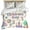 Cream, variant on Children's Day Bedding 3 Piece Duvet Cover Set Full Size, Airplanes Sailing Boats Tree Cartoon Pink Microfiber Comforter Cover with Zipper Closure & Pillowcases, Wrinkle & FadeResistant Quilt Cover