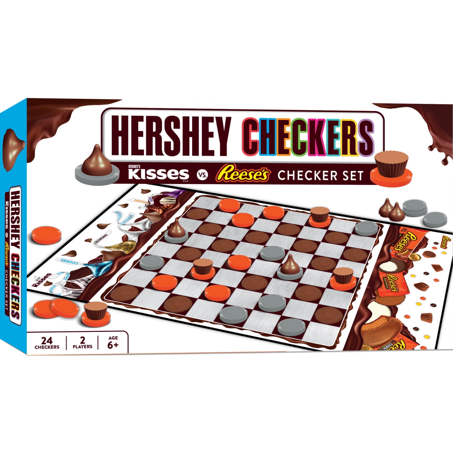 MasterPieces Officially licensed Hershey Checkers Board Game for Families and Kids ages 6 and Up