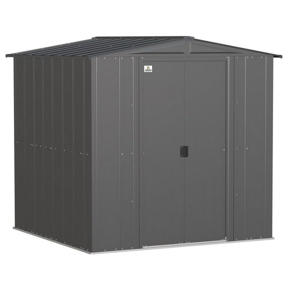 Abri de rangement Arrow Classic en acier, 6x6, charbon