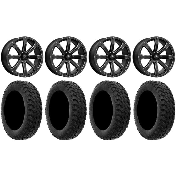 MSA Bounty 20" Wheels Black 34" MotoHammer Tires Kawasaki Mule Pro FXT