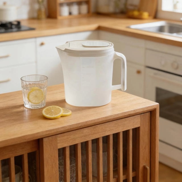 weibbin Graduated Refrigerator Cold Water Pitcher Large Capacity with Spigot Fruit Infuser for Home