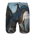 thumbnail image 3 of Balery Wild Blue Cool Dragon Traje de Baño Estilo Hawaiano para Hombre, Shorts de Secado Rápido con Bolsillos-Small, 3 of 6