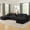 Black|127in, variant on Aukfa 127" Oversized U Shaped Cloud Sectional Sofa Modular Boneless Couch with USB&Cup Holder Wooden Storage Console, Corduroy Sofa for Living Room, Black