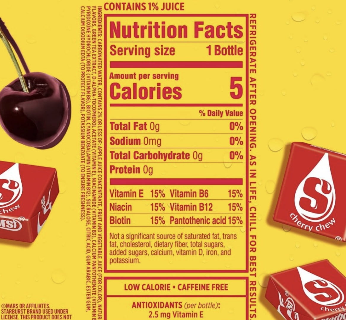 Sparkling Ice Starburst Cherry 16oz (Single Can)