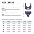 thumbnail image 6 of Wukai Purple and Blue Squares Women's Bikini Set Two Piece,wimsuit High Waisted V Neck Twist Front Adjustable Spaghetti Straps Bathing Suit-X-Large, 6 of 7