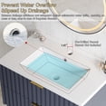 thumbnail image 5 of 30 Inch Bathroom Vanity with Sink Combo, Floating Bathroom Vanity with 2 Fluted Drawers & Metal Handle, Modern Wall Mount Storage Cabinet with Ceramic Integrated Sink for Small Space (Blue), 5 of 6