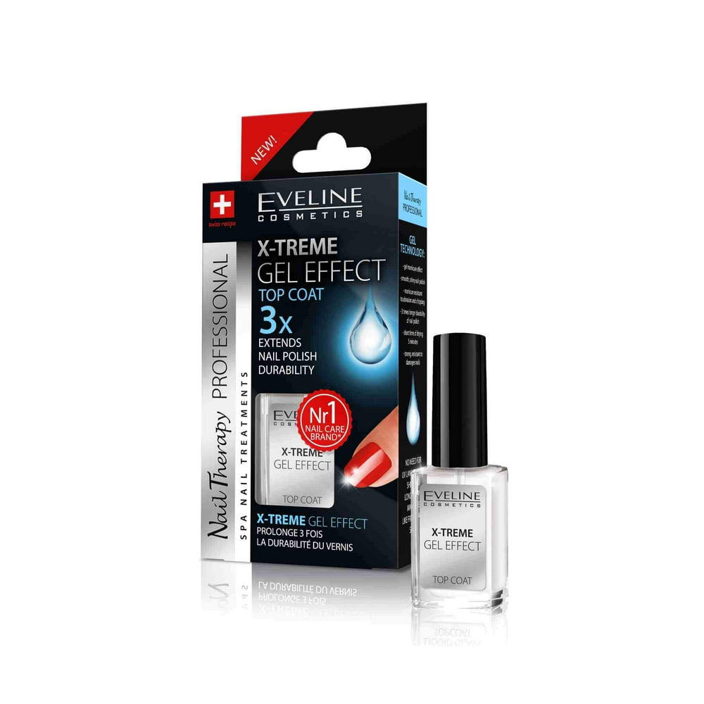 Nail Therapy X-treme Gel Effect Top Coat Nail Polish Hardener Mega