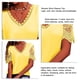 thumbnail image 3 of Blusa casual de manga corta con cuello en V y ribete de encaje de color puro para mujer para uso diario, 3 of 4