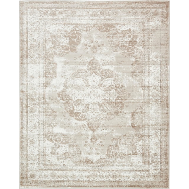 Unique Loom Sofia Collection Area Traditional Vintage Rug, French Inspired Perfect for All Home Décor, 8' 0 x 10' 0 Rectangular, Light Brown/Tan