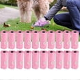 thumbnail image 4 of 20 Rolls Garbage Clean Up Heart Bag Pet Dog Cat Waste Poop Pick Up Bag Pink, 4 of 4