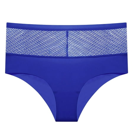Panties for Women Clearance Enlarged Seamless Solid Color Hollow Fishing Net Ice Silk Underwear S