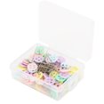 thumbnail image 2 of 100pcs Button Butterfly Bow Tie Head Sewing Pins Flat Head Straight Quilting PinsButton, 2 of 14
