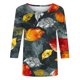 thumbnail image 5 of Mujeres 3/4 Manga Tops Y Blusas de Impresión Cuello Redondo Suéter, Tops de Moda de la Mujer para la Primavera Y el Verano, 5 of 5