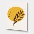 thumbnail image 3 of Designart ' Abstract Moon and Yellow Sun With Tropical Leaf II ' Modern Canvas Wall Art Print, 3 of 4