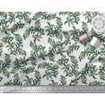 thumbnail image 2 of Soimoi Polyester Crepe Fabric Leaves & Floral Block Printed Fabric 1 Yard 42 Inch Wide, 2 of 3