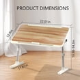 thumbnail image 7 of PHANCIR Height & Angle Adjustable Lap Desk, Laptop Stand Bed Tray, Foldable Laptop Desk with Storage Drawer, Walnut, 7 of 7