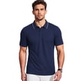 thumbnail image 2 of Cadmus Mens Polo Shirts Quick Dry Short Sleeve Golf T Shirt Performance Moisture Wicking Casual Workout,8602,Black+Navy Blue+Red,XL, 2 of 7