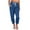 Blue, variant on Staron Women's Casual Pants with Pockets Solid Color Comfortable Relaxed Joggers Ankle Cuff Lounge Travel Sweatpants, Black L
