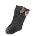 thumbnail image 3 of TheFound Newborn's Knitted Socks, Non Slip Floor Socks with Bow Decorations, 3 of 3