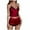 Wine, variant on Njagoc3 Women's Sleeveless Satin Camisole & Short Set - Solid Color, Luxe Fabric, Summer & Sleep Wear