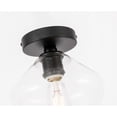 thumbnail image 6 of Gene 1 light Black and Clear glass Flush mount, 6 of 14
