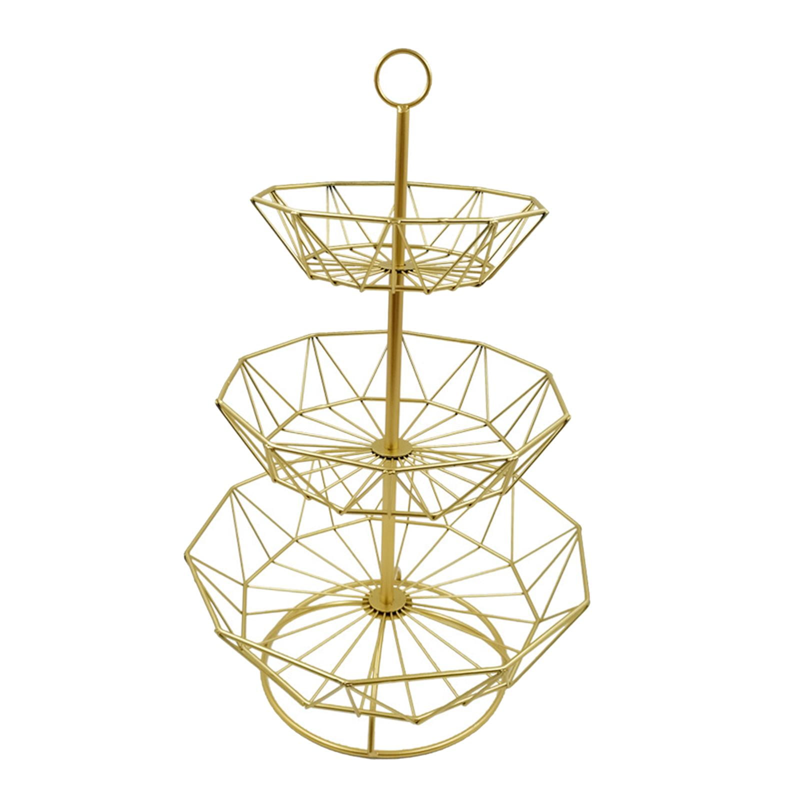 Fruit Basket Holder Minimalist Hollwo Iron Wire Fruit Bowls Display